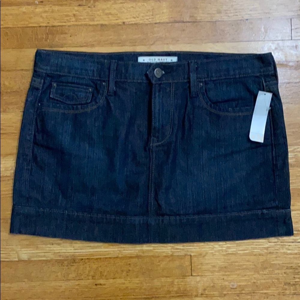 Old Navy dark denim mini skirt